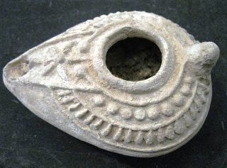 Ancient Islamic Oil Lamp Made In Israel Archaeology photo