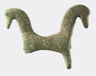 Greek Bronze Double Horse Finial photo