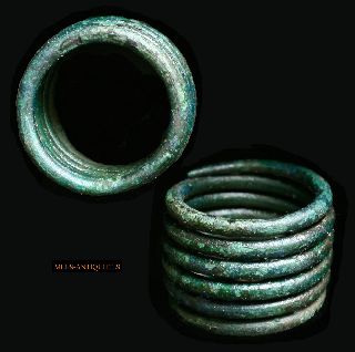Viking Bronze Coiled Ring 8 - 12 Ad photo