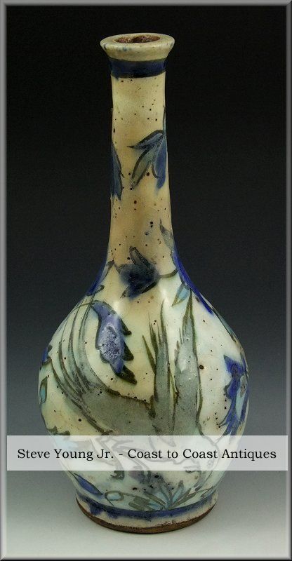 18th Century Islamic Pottery Bottle Form Vase Islamic photo