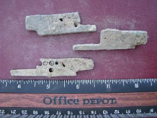 3 Ancient Medieval To Roman Bronze Lock Bolts 5113 photo