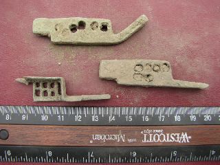 3 Ancient Medieval To Roman Bronze Lock Bolts 6349 photo