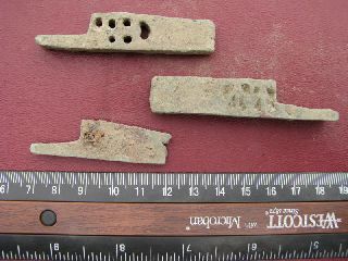 3 Ancient Medieval To Roman Bronze Lock Bolts 6312 photo