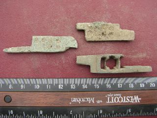 3 Ancient Medieval To Roman Bronze Lock Bolts 6323 photo