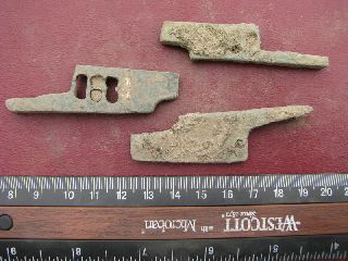 3 Ancient Medieval To Roman Bronze Lock Bolts 6322 photo