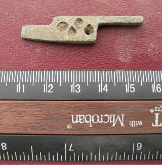 Small Ancient Medieval To Roman Bronze Lock Bolt 6372 photo
