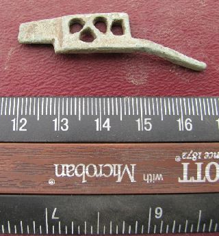 Small Ancient Medieval To Roman Bronze Lock Bolt 6373 photo