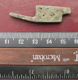 Small Ancient Medieval To Roman Bronze Lock Bolt 6368 photo