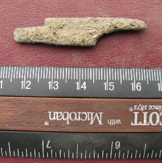 Small Ancient Medieval To Roman Bronze Lock Bolt 6366 photo