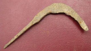 Authentic Ancient Uncleaned Iron Knife Tool K3024 photo