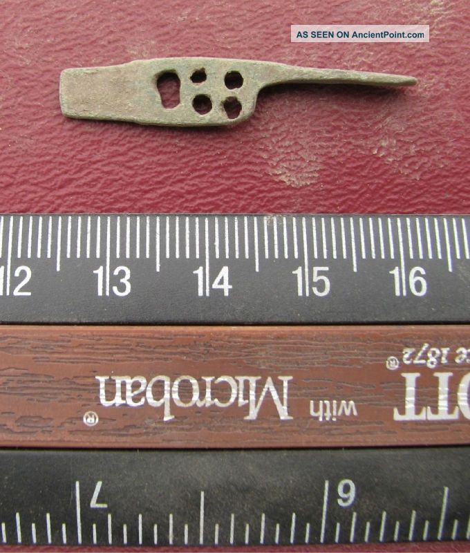 Small Ancient Medieval To Roman Bronze Lock Bolt 6374 Roman photo