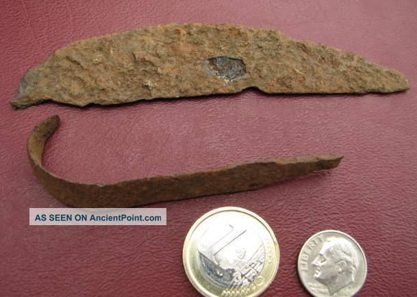Roman To Medieval Period Iron Knife + Shear Handle 770 Roman photo