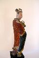 12th Or 13th Century Oriental Terracotta Figurine,  Gilded Decoration. Other photo 2