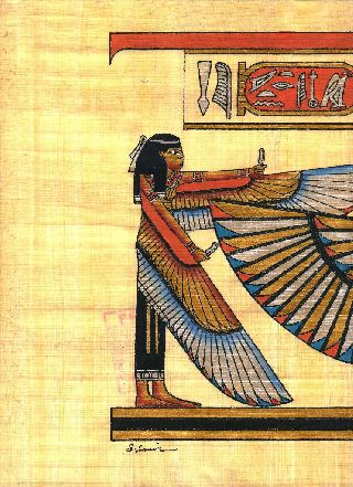 Egyptian Papyrus Handmade Painting 30x80 Cm.  Size (12 