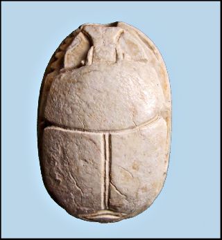 Large Egyptian Middle Kingdom Steatite Scarab With Clear Hieroglyphs. photo