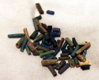 Egyptian Faience Beads 30th Dynasty Necklaces photo