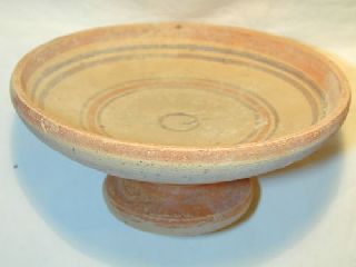 Ancient Greek Pottery Pedestal Plate 3rd Century Bc photo