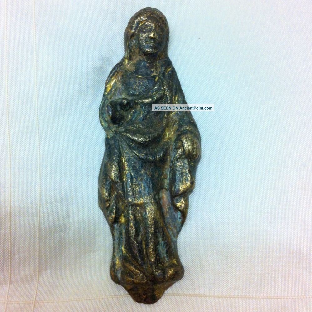 15th Century.  Bronze Figure Of Mary Magdalene British photo