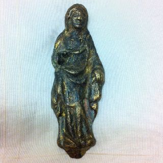 15th Century.  Bronze Figure Of Mary Magdalene photo