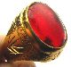 Medieval Gold Gilt Ring With Stunning Red Jasper Gem 17th Century European photo 2