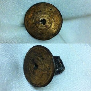 Medieval.  Brass Button.  15th Century photo