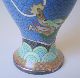 Cloisonne Vase Ancient Chinese Cobaltblue Dragon 5claws Far Eastern photo 11
