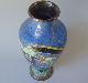 Cloisonne Vase Ancient Chinese Cobaltblue Dragon 5claws Far Eastern photo 2