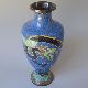 Cloisonne Vase Ancient Chinese Cobaltblue Dragon 5claws Far Eastern photo 3