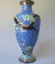 Cloisonne Vase Ancient Chinese Cobaltblue Dragon 5claws Far Eastern photo 6