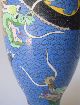 Cloisonne Vase Ancient Chinese Cobaltblue Dragon 5claws Far Eastern photo 8