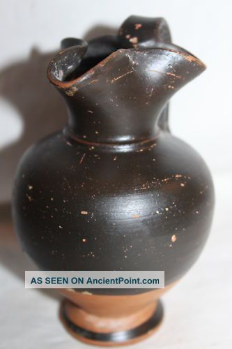 Quality Ancient Greek Pottery Trefoil Lip Olpe 4th Century Bc Greek photo