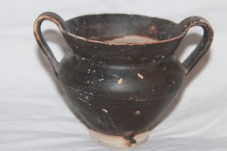Good Ancient Greek Hellenistic Pottery Kantharos 3rd Cent Bc photo