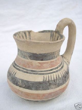 Ancient Greek Pottery Daunian Olpe Mug 5th Bc Wine Cup photo
