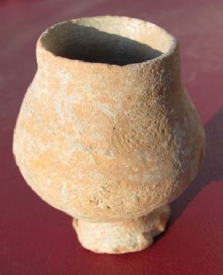 Authentic Ancient Roman Uncleaned Pottery Vessel 5419 photo