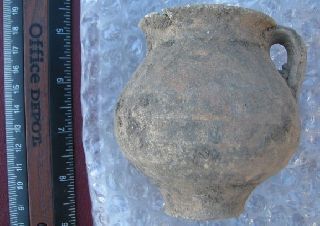 Authentic Ancient Roman Uncleaned Pottery Vessel 5407 photo
