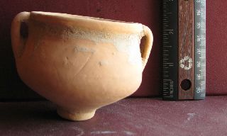 Authentic Ancient Roman Uncleaned Pottery Terra Cotta Clay Vessel Pot 8686 photo