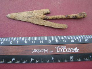 Ancient Medieval Iron Swallowtail Arrowhead 6630 photo