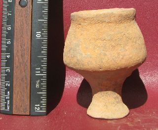 Authentic Ancient Roman Uncleaned Pottery Terra Cotta Clay Vessel Pot 7621 photo