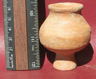 Authentic Ancient Roman Uncleaned Pottery Terra Cotta Clay Vessel Pot 7625 photo