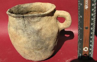Authentic Ancient Roman Uncleaned Pottery Terra Cotta Clay Vessel Pot 7604 photo