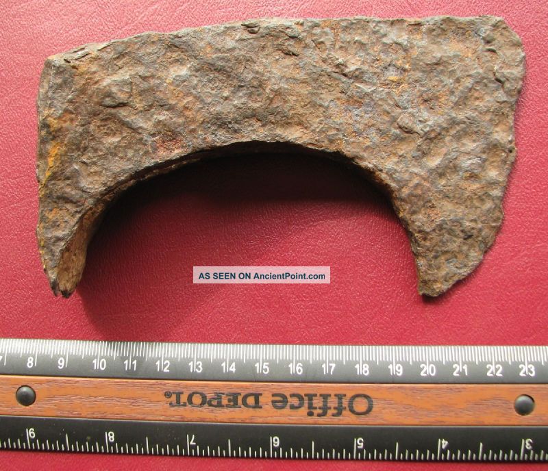 Ancient Medieval Iron Francisca Axe - Rare Rt 72 Roman photo