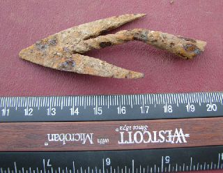 Ancient Medieval Iron Swallowtail Arrowhead 6626 photo