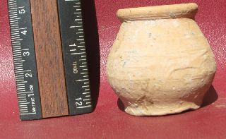 Authentic Ancient Roman Uncleaned Pottery Terra Cotta Clay Vessel Pot 7629 photo
