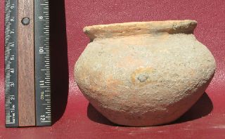 Authentic Ancient Roman Uncleaned Pottery Terra Cotta Clay Vessel Pot 7619 photo