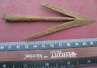 Ancient Medieval Iron Swallowtail Arrowhead 6442 photo