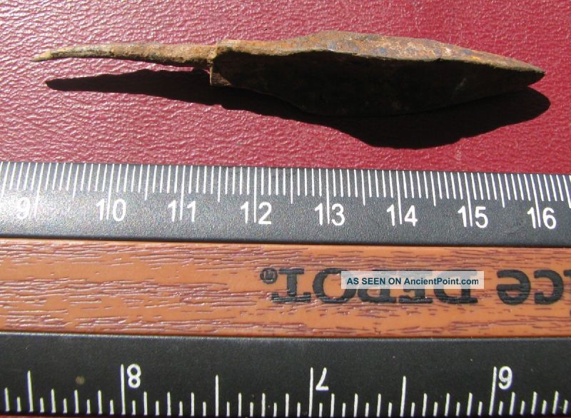 Ancient Mongol Iron Arrowhead 8th - 14th Century Rt 6 - 9 Roman photo