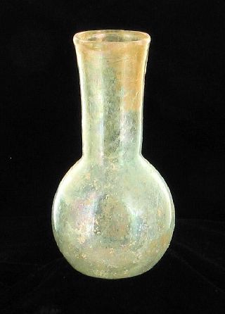 Rare Ancient Roman Blown Glass Bottle Excavation Israel Holy Land photo