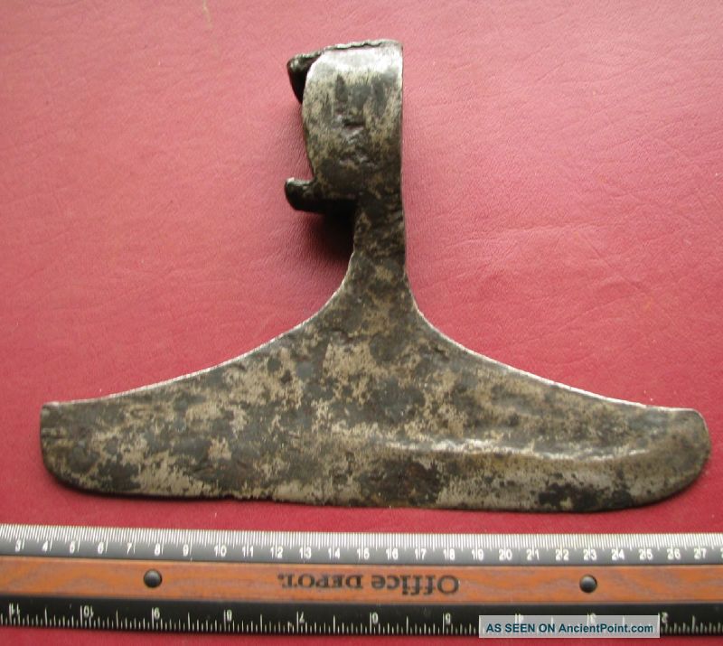 Huge Ancient 16th C.  Fighting Or Hewing? Axe Rt 92 Roman photo