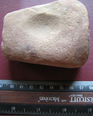 American Indian Nutting Stone From Arkansas 7228 photo