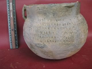 American Indian Mississippian Pottery Vessel 7215 photo